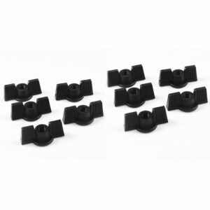 50 Black Plastic Locking M6 Wing Nuts : Team Order